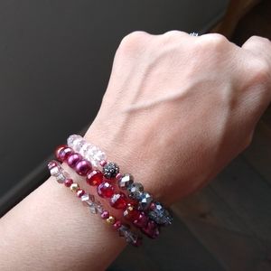 Set of 3 Red Erimish Bracelets